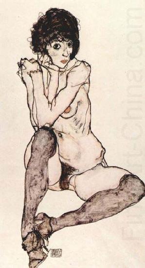 Egon Schiele Sitzender weiblicher Akt, china oil painting image